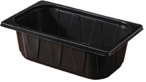 Duni PP-Schale 1/4 GN 265 x 161 x 80 mm Schwarz ungeteilt, 200 Stk/Krt (1 x 200 Stk)