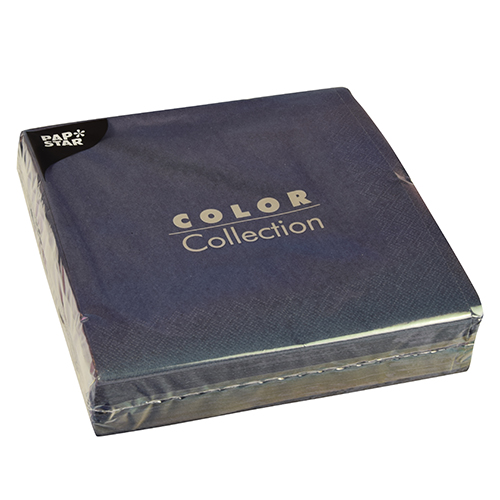 50 Servietten, 2-lagig 1/4-Falz 40 cm x 40 cm dunkelblau von PAPSTAR