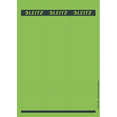 Leitz Ordnerrückenetikett breit/lang 61,5 x 285 mm (B x H) mit Griffloch grün