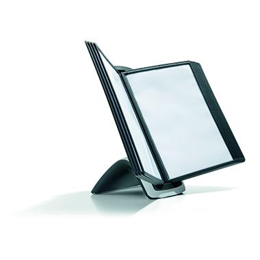 DURABLE Sichttafelständer SHERPA® STYLE TABLE 10 DIN A4 Polypropylen schwarz 10 Sichttafeln