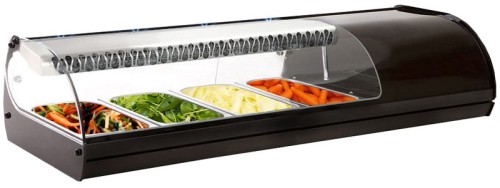 NEUMÄRKER Royal Cooling Sushi 4 - schwarz 4x GN 1/3 - 40 mm tief 1085x395x245 mm