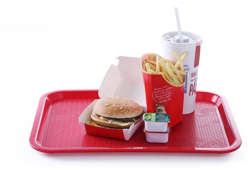 HENDI Serviertabletts - 305x415 mm - Farbe: rot