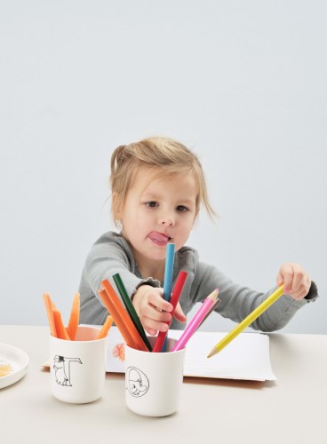 Moomin ABC Tasse - T 0.2 l. weiß, Maße: 74 x 74 x 83 mm