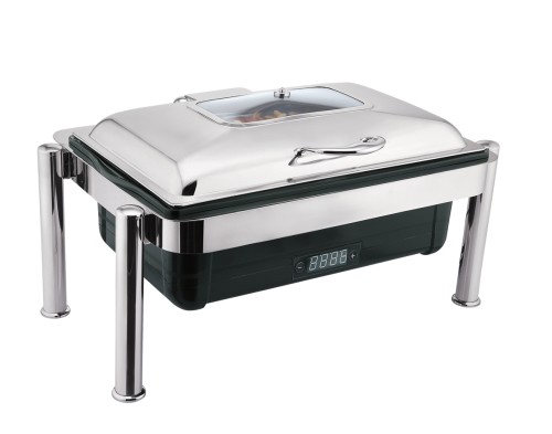 Elektro Chafing Dish. Kunststoff/Chromnickelstahl. mit Regelthermostat, GN Behälter 1/1 -