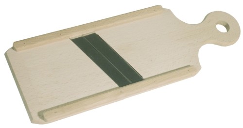 Gurkenhobel aus naturbelassenem Holz, mit Klingen aus gehärtetem Edelstahl Länge: 41 cm, Breite: 14 cm, Schneidbreite: 12 cm