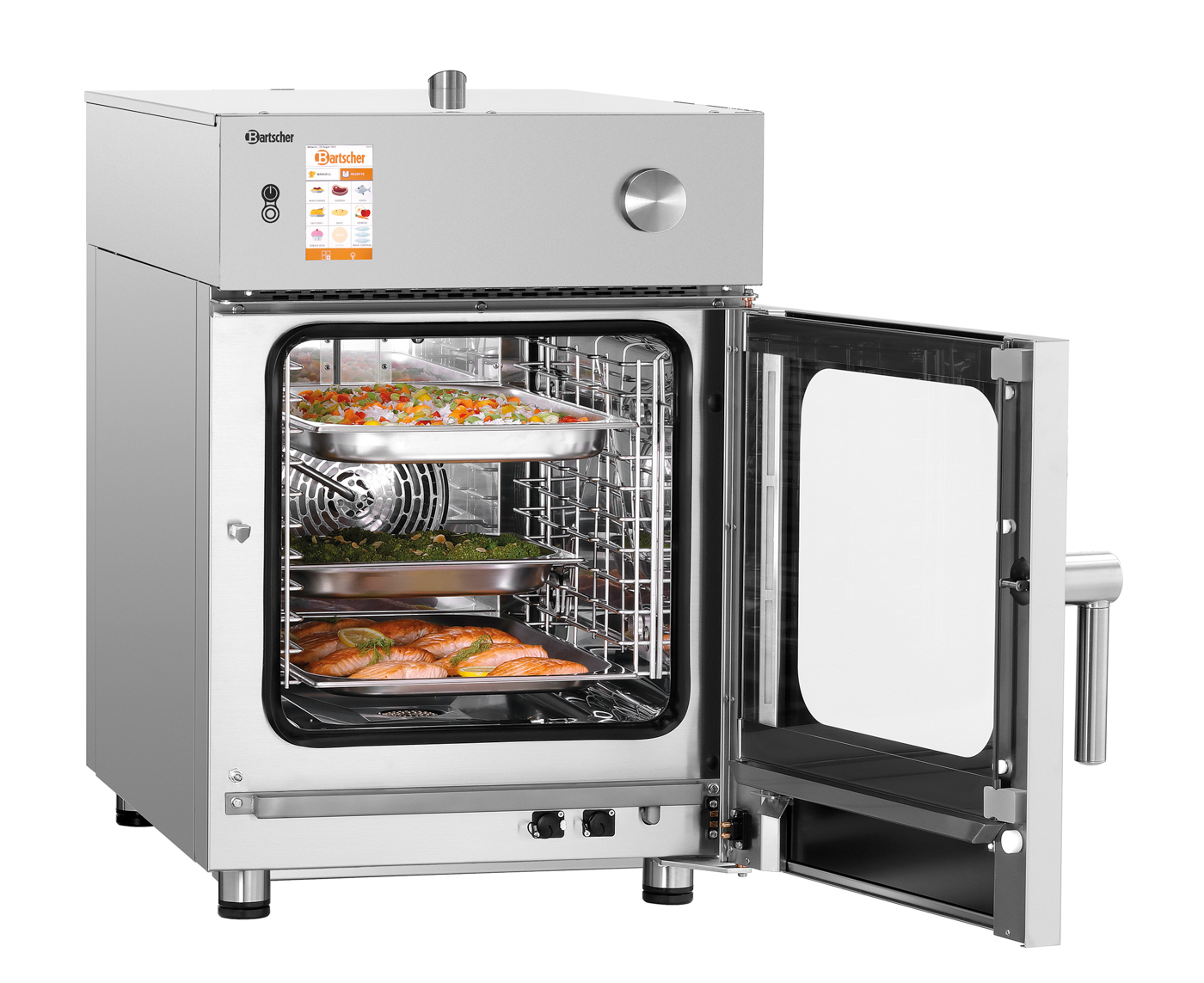 Bartscher Kombidämpfer Silversteam-K 6110DRS |Temperaturbereich bis: 300 °C | Maße: 51,9 x 86,5x 79,2 cm. Gewicht: 76 kg