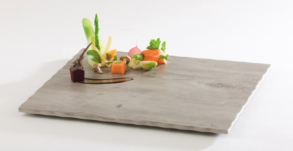 GN 1/2 Tablett -DRIFTWOOD- 32,5 x 26,5 cm, H: 1,5 cm Melamin, Holzoptik mit Antirutsch-Füßchen spülmaschinengeeignet