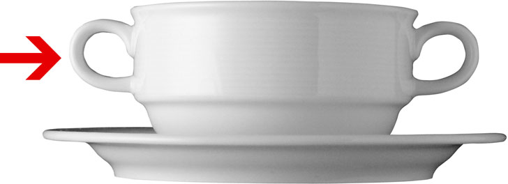 Suppenobertasse, Inhalt: 0,25 ltr., Form Thomas TREND, Porzellan, uni weiss.