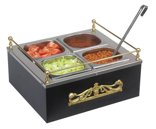 NEUMÄRKER Queen Marie, Maße: 430x370x170mm 2 heiße und 2 kalte GN 1/6 Behälter (je 1,5 Liter) Leistung: 230 V/ 500 W