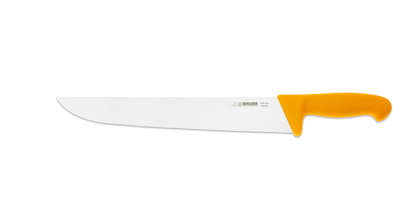 Schlachtmesser, schmale Form 32 cm, gelb Giesser - Made in Germany
