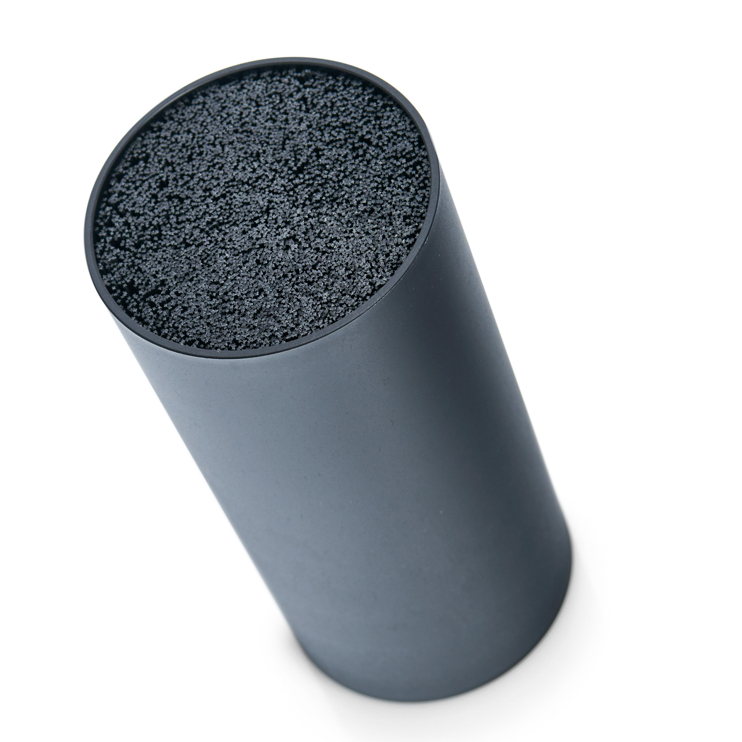 Messerblock-Set, Kunstoff; Edelstahl gebürstet, Kunststoff/Edelstahl, Ø11x22 cm. Farbe: schwarz. Dieser Messerblock wurde aus robustem Kunststoff