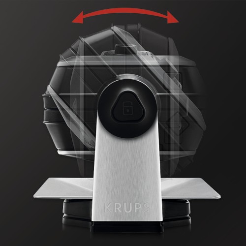 Krups Professionelles Waffeleisen FDD95D [Doppelwaffeleisen, 2 belgische Waffeln gleichzeitig; Dreh-Funktion für die perfekte