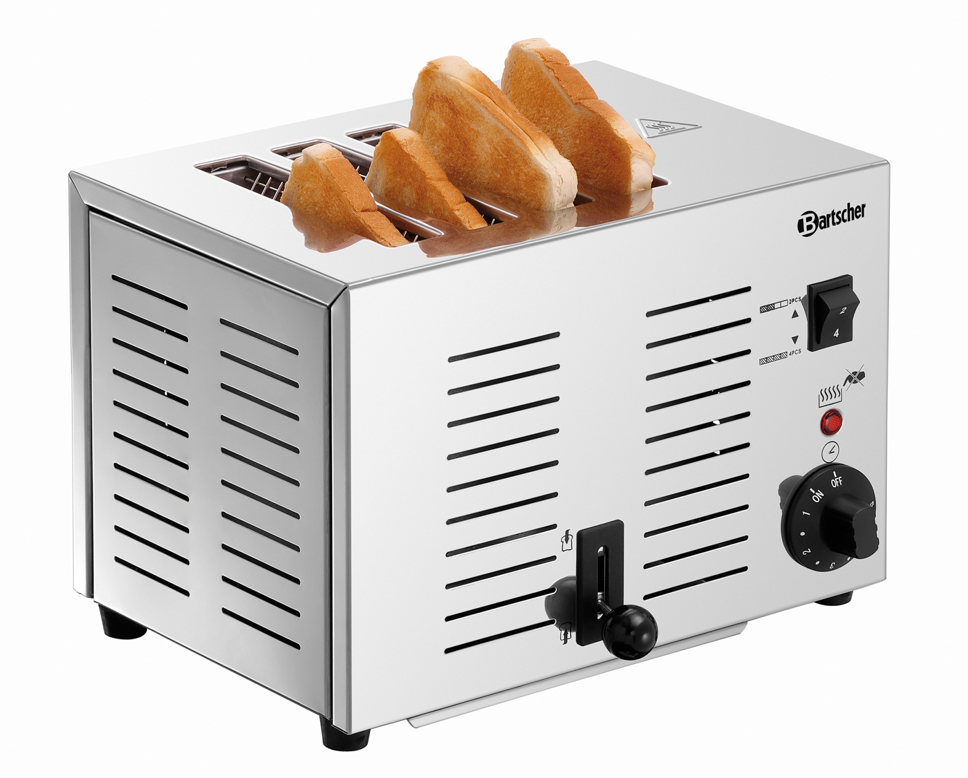 Bartscher Toaster TS40 | Kontrollleuchte:Aufheizen | Maße: 30 x 25 x 22,0 cm. Gewicht: 4,2kg