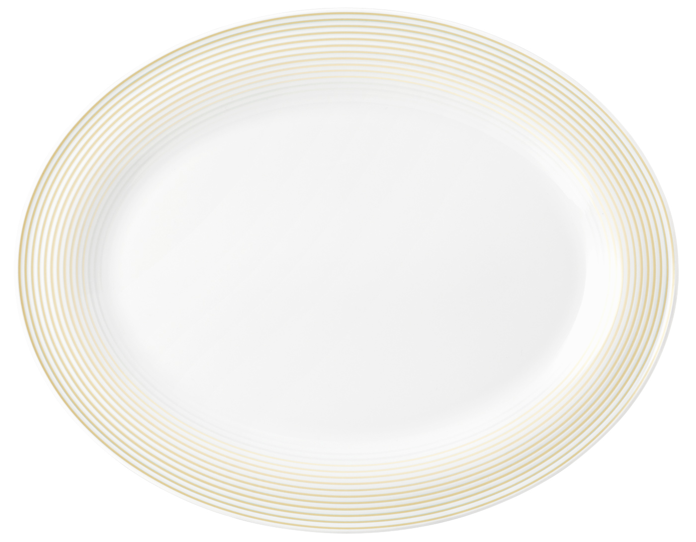 Seltmann Platte oval 35 cm, Form: Blues, Dekor: 57719 Sandbeige