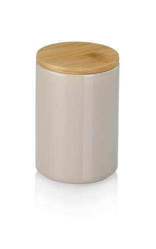 Kela Vorratsdose Cady aus Keramik, hellgrau, Höhe ca. 150mm, Ø 100mm , Inhalt: 0,7 L