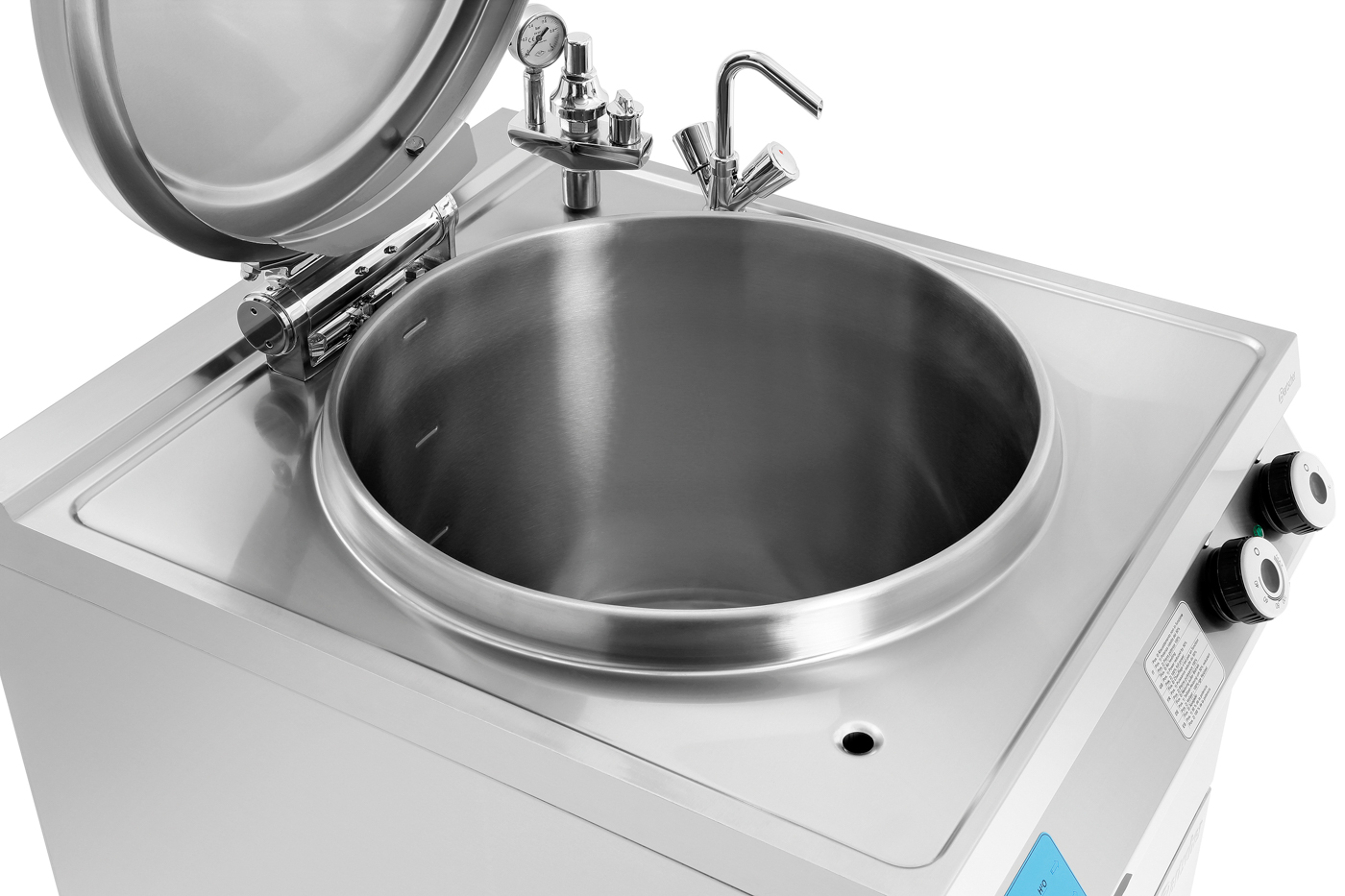 Bartscher Elektro-Kochkessel, 135L |Eigenschaften: Automatische Füllstandskontrolle |Maße: 80 x 90 x 90,0 cm. Gewicht: 145,8 kg