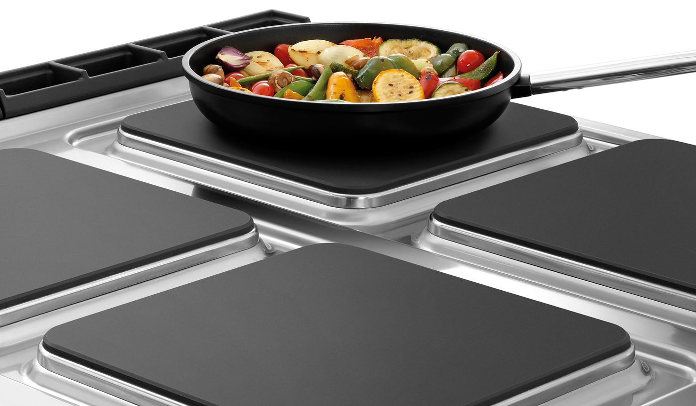 Bartscher 4 Platten Elektroherd, EBO 2/1 GN |Inklusive: - | Maße: 80 x 90 x 90,0 cm. Gewicht:125,2 kg