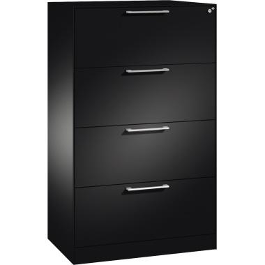 C+P Hängeregistraturschrank Asisto 800 x 1.298 x 435 mm (B x H x T) Stahl, lackiert schwarzgrau