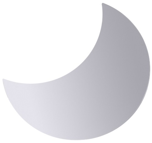 Buffet Modulsystem HALBMOND aus Edelstahl 18/10, hochglänzend, Materialstärke: 1,5 mm, auf drei Gummifüßen Durchmesser: 50 cm