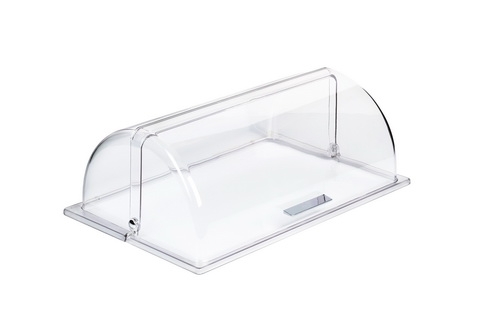 Rolltop-Haube GN 1/1 53 x 32,5 cm, H: 17 cm Haube aus Polycarbonat Griff aus Zinkdruckguss spülmaschinengeeignet Farbe: