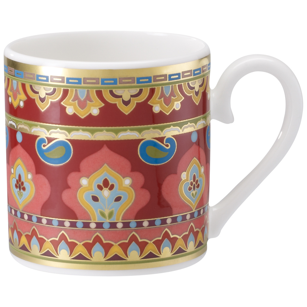 Villeroy und Boch Mokka-/Espressoobertasse - Maße: 7,6 x 5,2 x 5,5 cm / Ser.: Samarkand Rubin