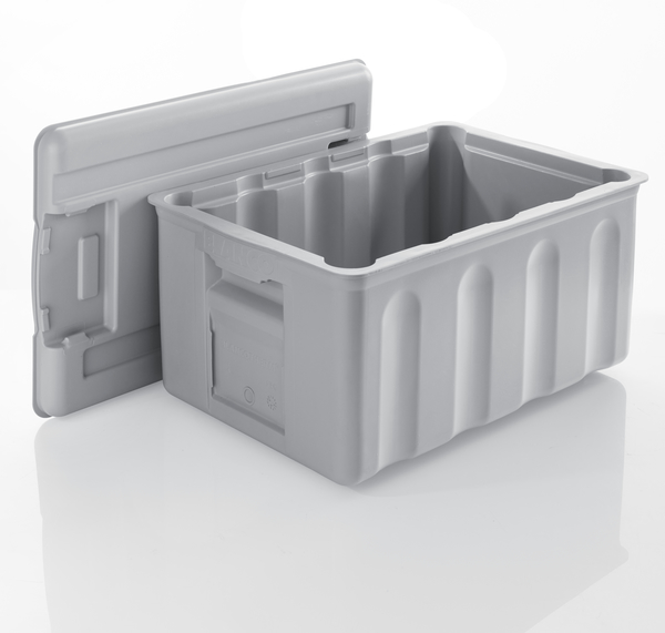 BLANCO BLANCOTHERM 320 ECO, Speisentransportbehälter aus Kunststoff, mit Klemmdeckel, mit angeformten Kufen und Griffen,