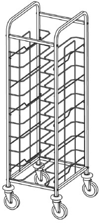 ETERNASOLID® Tablettwagen 10 UNIVERSAL, ohne Paneele