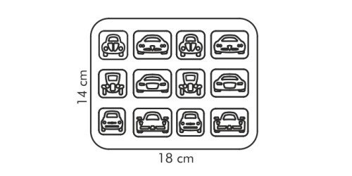 Schokoladenformen DELICIA SILICONE, autos