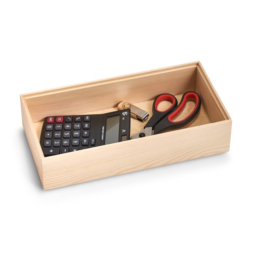 Ordnungsbox, Kiefer unbehandelt, 30x15x7 cm. Farbe: natur. Eine natürliche Optik zur Aufbewahrung von verschiedenen Utensilien ist