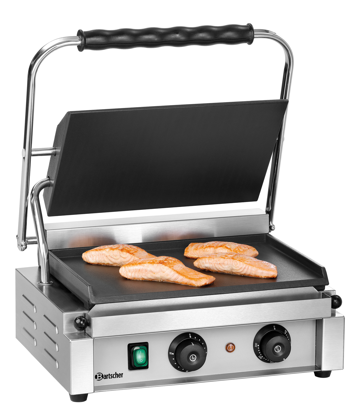 Bartscher Kontaktgrill "Panini-T" 1G |Programmierung: - | Maße: 41 x 40 x 20,0 cm.Gewicht: 18 kg