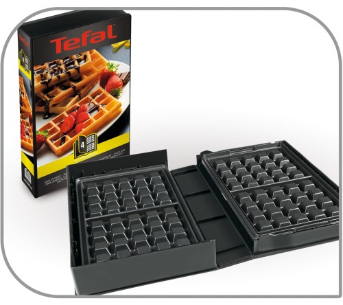 Tefal Snack Collection 4-er Set SW854D [Kombigerät; inklusive 4 antihaftbeschichter Plattensets (spülmaschinengeeignet) für Snacks;