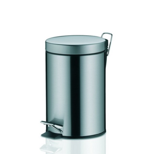 Kela Kosmetikeimer Impronta Edelstahl matt 3 Liter Kosmetikeimer aus mattem Edelstahl für Bad und WC: der Kosmetikeimer IMPRONTA in