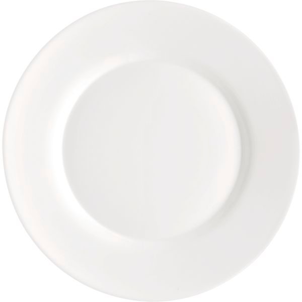 Speiseteller TOLEDO flach, Durchmesser 25 cm, weiß, aus Opalglas. Von Bormioli Rocco. Unsere Empfehlung als Ersatz für Serie Evolution.