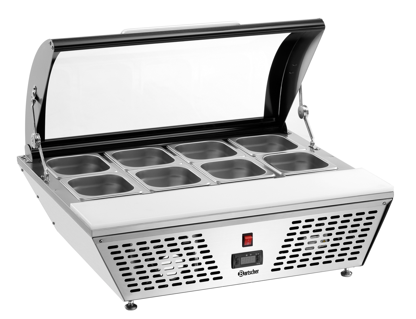 Bartscher Kühlvitrine 67L | Art der Verglasung: Doppel-Verglasung | Maße: 76,5 x 61 x 330 cm. Gewicht: 25,7 kg