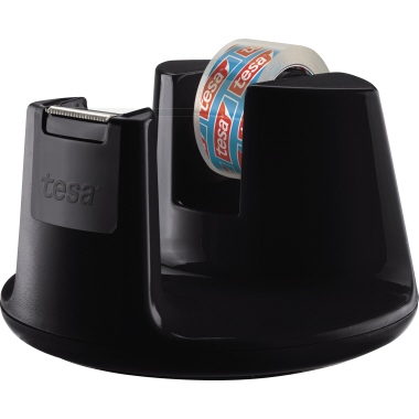 tesa® Tischabroller Easy Cut® Compact 19 mm x 33 m (B x L) inkl. 1 Rolle tesafilm® kristall-klar 15 mm x 10 m (B x L) schwarz