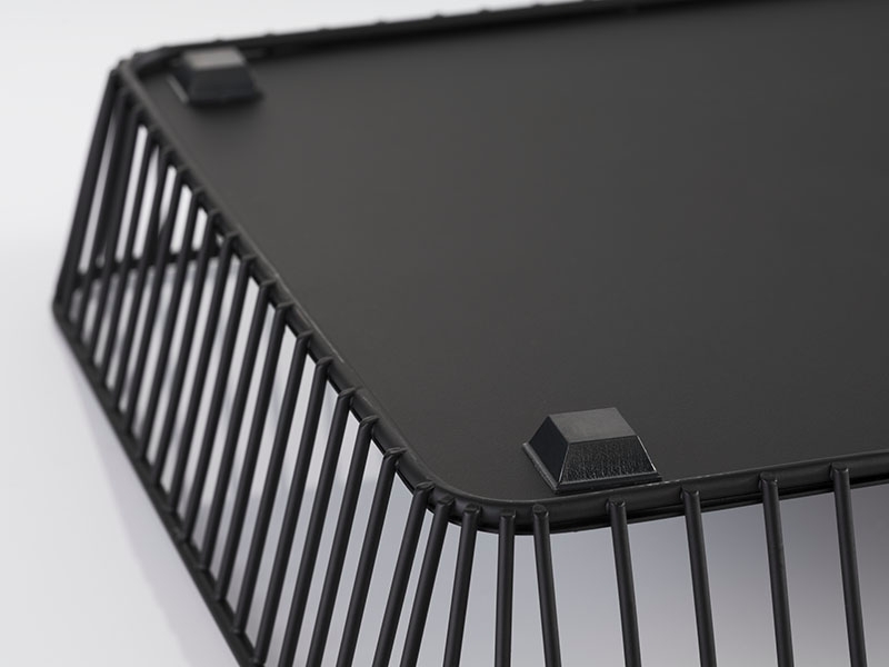 GN 1/1 Korb -URBAN- 53 x 32,5 cm, H: 7,5 cm Metall, schwarz mit Antirutsch-Füßchen spülmaschinengeeignet stapelbar Farbe: