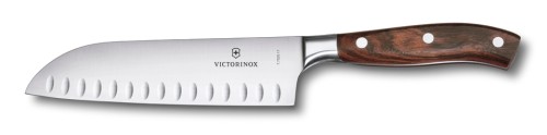 Victorinox Santokumesser geschmiedet, Palisander, Kullenschliff, 17cm, in Geschenkschachtel