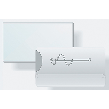 DURABLE Namensschild 60 x 30 mm (B x H) Wellennadel transparent 100 St./Pack.