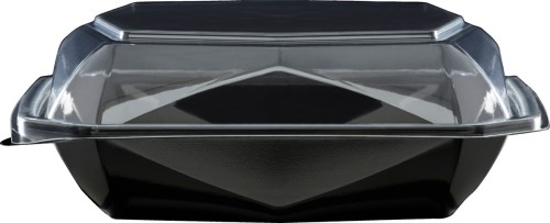 Duni Octaview® M 185 x 185 x 70 mm Schwarz ungeteilt, 255 Stk/Krt (1 x 255 Stk)