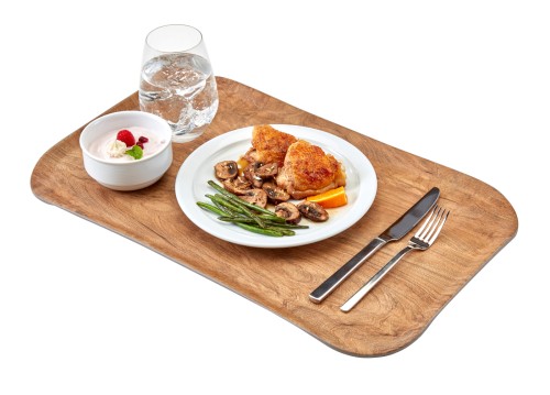 Versa Century Polyester Holzoptik Tablett 32,5 x 53 cm Braun-Olive von Cambro