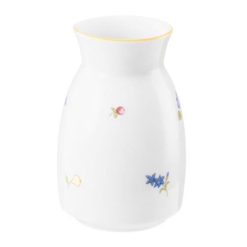 Seltmann Vase, rund, Form: Community, Dekor: 57387 Streublume gelbe Linie, hohe Kantenschlagfestigkeit, Made in Germany