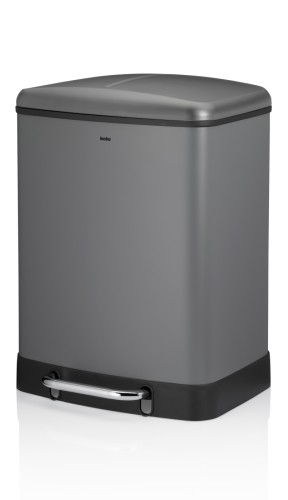 Muelltrenner Davino Metall grau Sil. Close 37,0x34,0x50,0 cm 24,0l von Kela