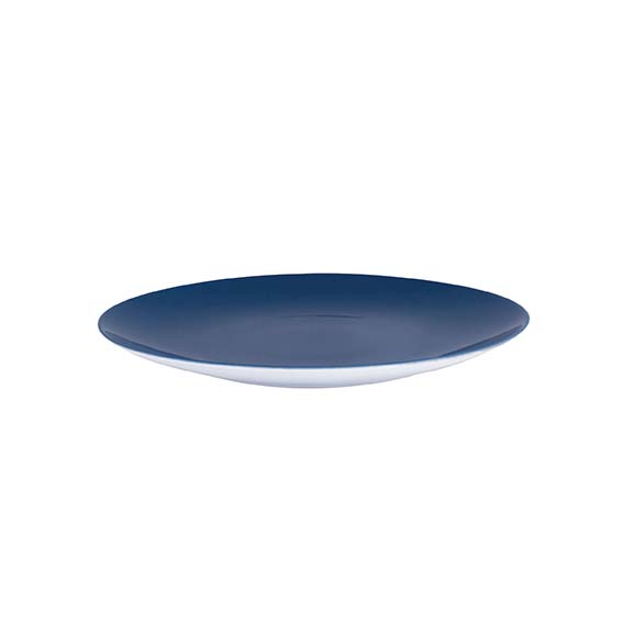 Teller flach coup 30 cm - Form: Simply Coup -, Dekor 66279 ozeanblau - aus Porzellan., Hersteller: Eschenbach. "Made in Germany".