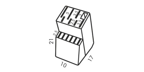 Block WOODY für 13 Messer, Geflügelschere/Wetzstahl