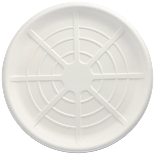 PAPSTAR 25 Servierplatten, Zuckerrohr "pure" rund Ø 47 cm weiss für Meeresfrüchte