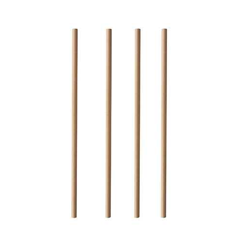 100 Trinkhalme, Papier "pure" Ø 6 mm · 20 cm braun von PAPSTAR