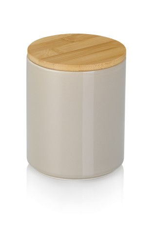 Kela Vorratsdose Cady aus Keramik, hellgrau, Höhe ca. 150mm, Ø 120mm , Inhalt: 1 L