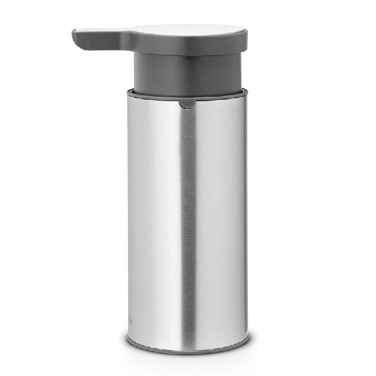 Brabantia Seifenspender Matt Steel Fingerprint Proof (FPP), Maße: H 16,4 cm, B 6,5 cm, T 9,5 cm