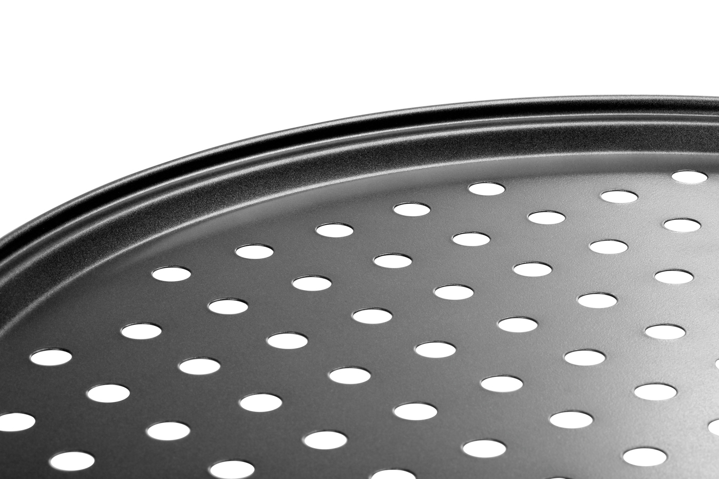 Bartscher Pizza-Backblech 290-R | Ausführung:Rund ,Boden gelocht ,Antihaftbeschichtung(Xynflon) | Maße: 32,5 x 32,5 x 1,0 cm. Gewicht: