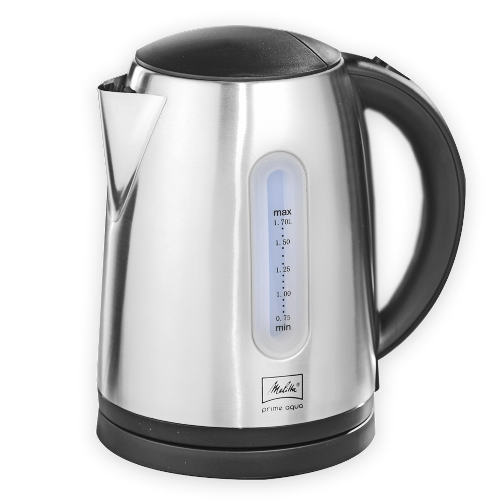Melitta Wasserkocher Prime Aqua, Farbe: schwarz/ Edelstahl, Inhalt: 1,7l Leistung: 2200 Watt